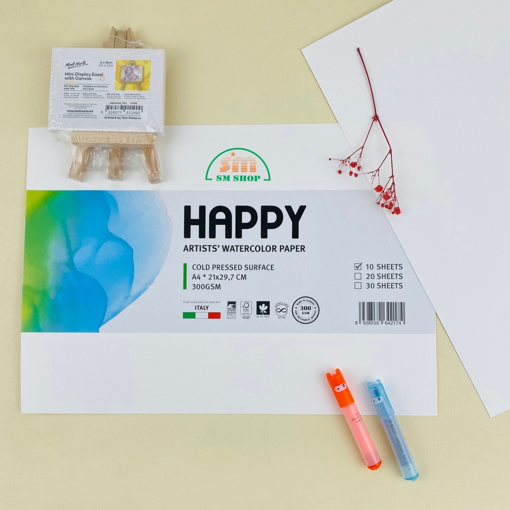 Giấy vẽ Happy 300gsm 10 tờ