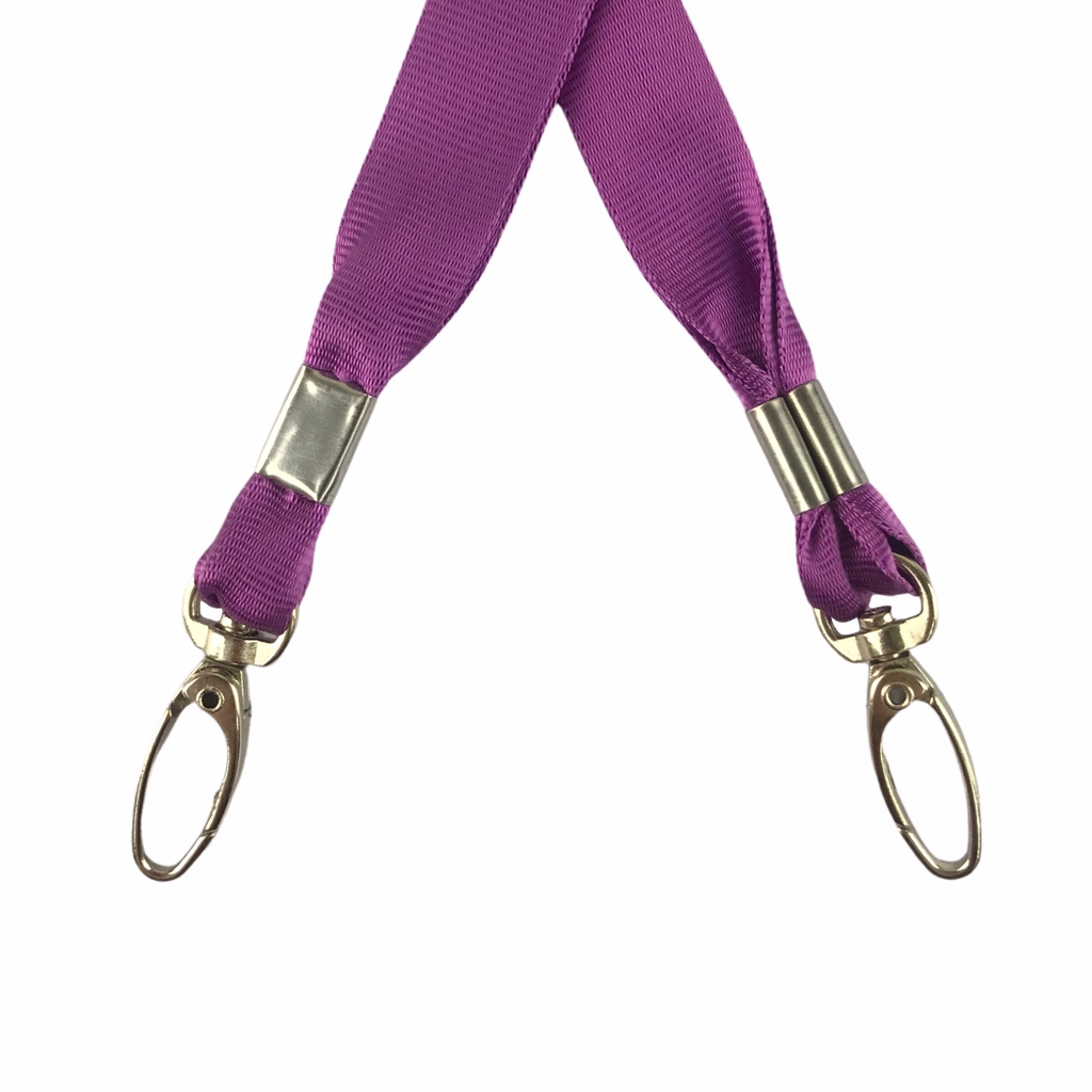 Dây đeo thẻ lụa 1.5cm đầu móc xoay [50] (100)