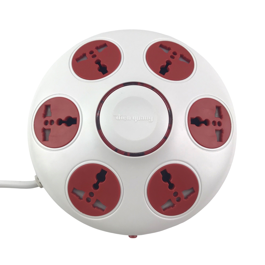 Ổ cắm điện ĐQ ĐQ ESK 2R 106 6 lỗ 3 chấu dây 2m