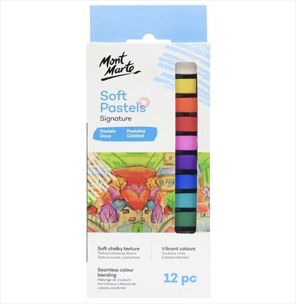 Phấn tiên Mont Marte Soft Pastels 12 màu
