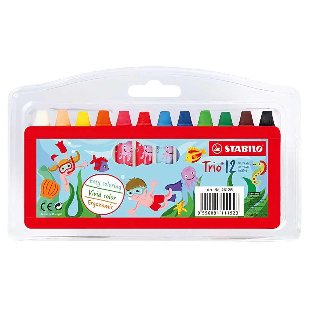 Bút sáp dầu Stabilo Trio OP2612 / OP2624