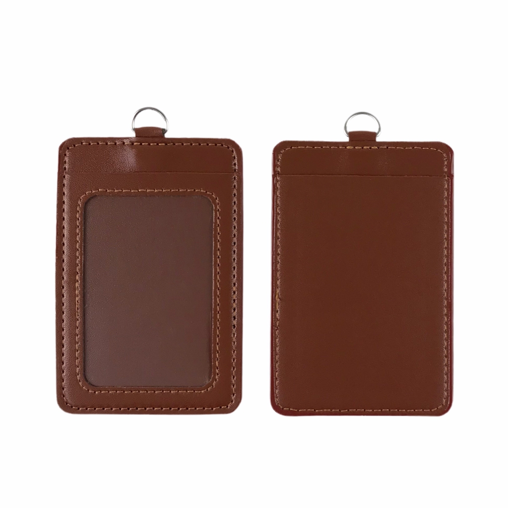 Bảng tên da 5.5x8.5cm 2 ngăn đứng (25)