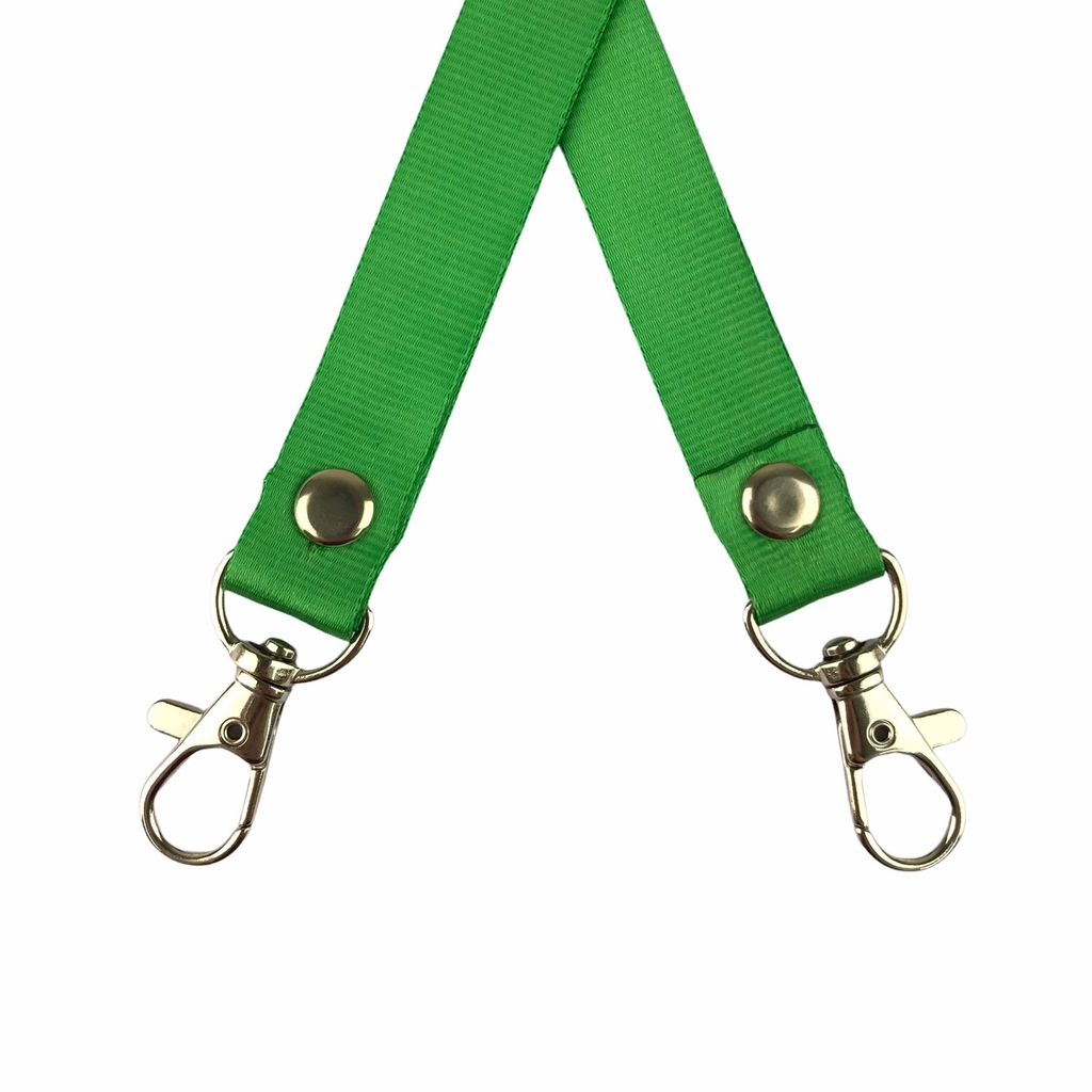 Dây đeo thẻ lụa 1.5cm đầu móc khóa [50] (100)