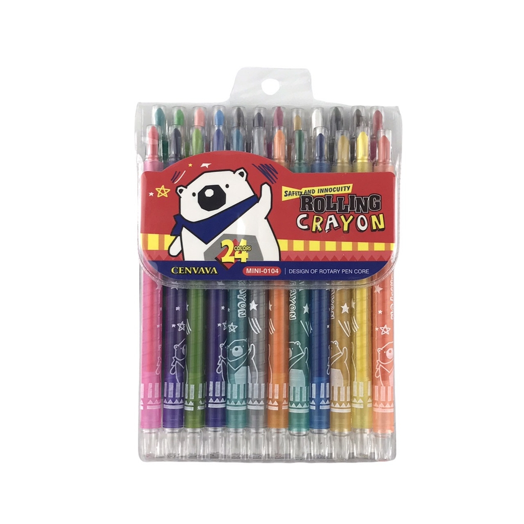 Bút sáp vặn Cenvava mini dài