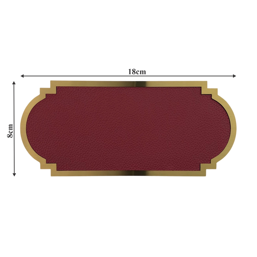 Biển số phòng da BP02 chữ nhật viền inox, Bảng số chung cư, khách sạn, toà nhà