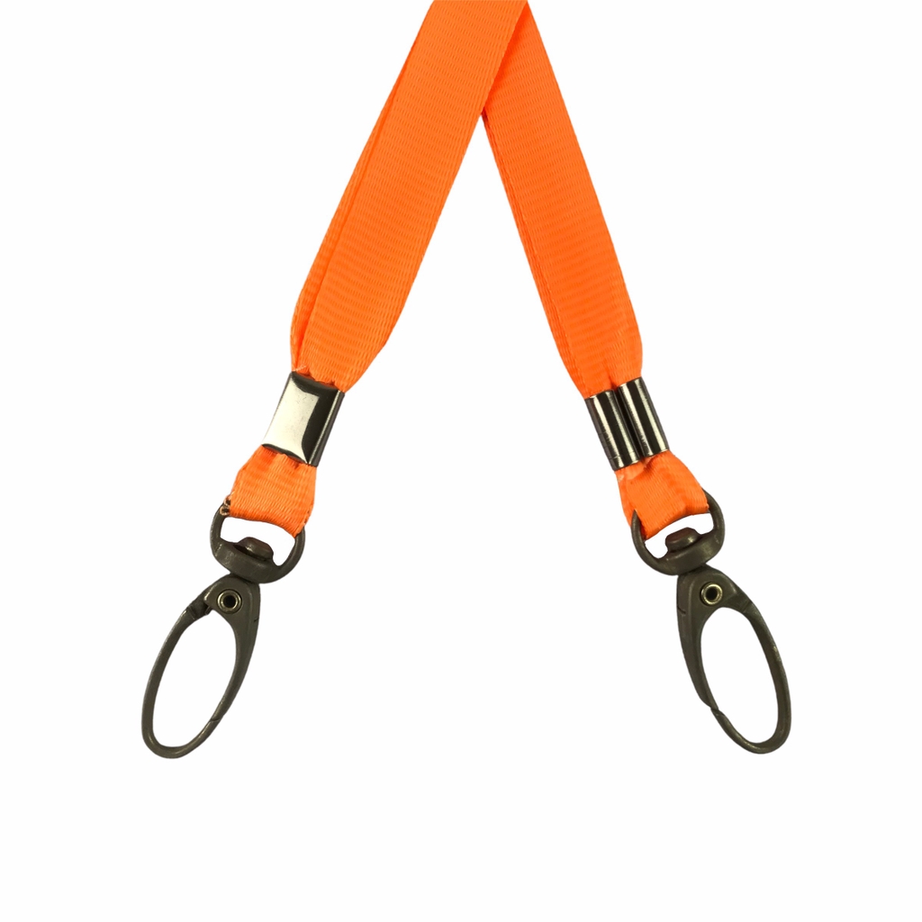 Dây đeo thẻ lụa 1cm đầu móc xoay [50] (100)