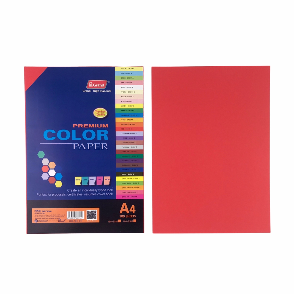 Bìa màu đặc biệt PGrand TMG-8116 210x297mm 160gsm A4