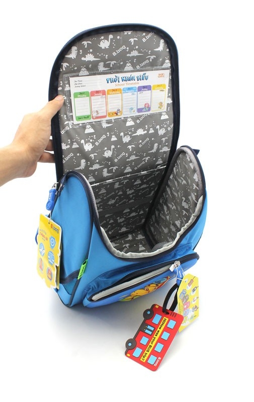 Balo chống gù B.bag Dinosaur B-12-109 xanh dương