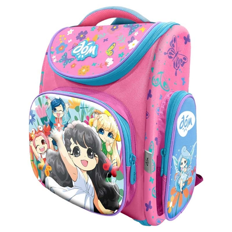 Balo Chống Gù Headfully BL11002 Lớp Học Mật Ngữ Đóm Active Pink