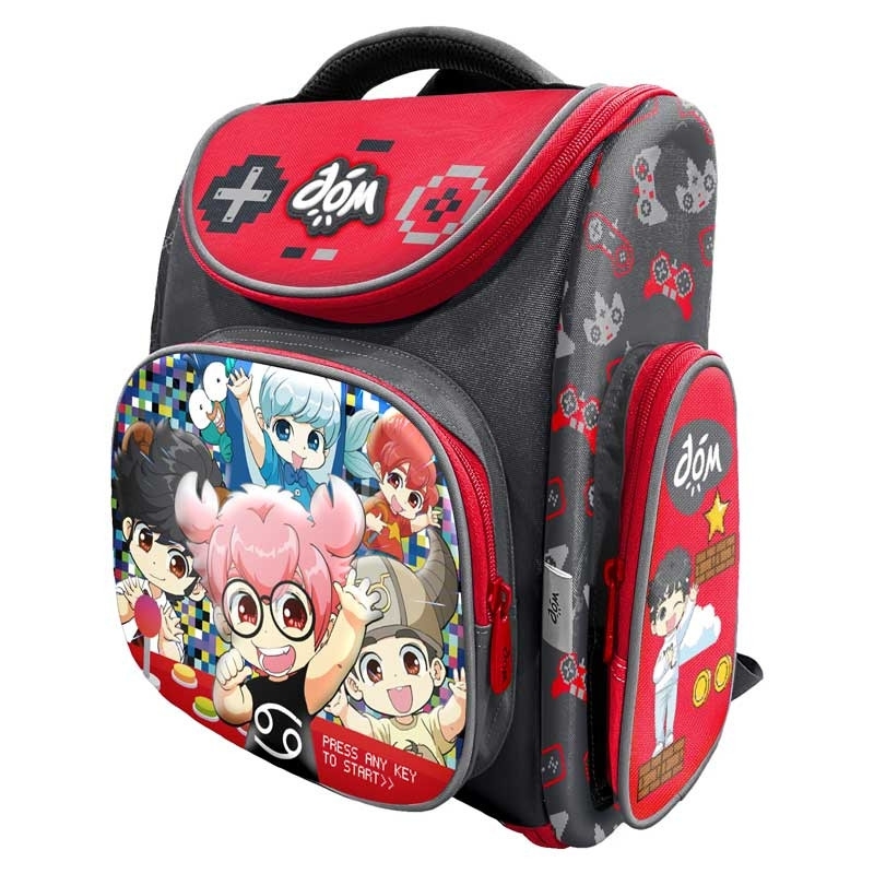 Balo chống gù Headfully Lớp Học Mật Ngữ Đóm Energetic Red A-BL11003