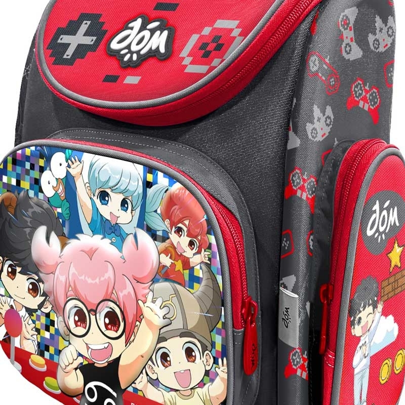 Balo chống gù Headfully Lớp Học Mật Ngữ Đóm Energetic Red A-BL11003