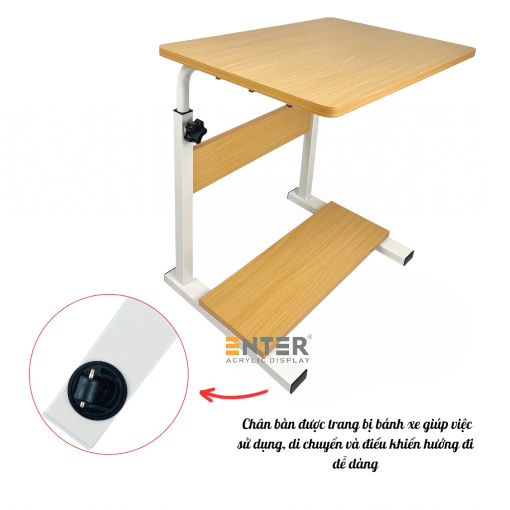 Bàn di động Enter BG105 60x40cm, Bàn nâng hạ đa năng, Bàn gỗ đa chức năng