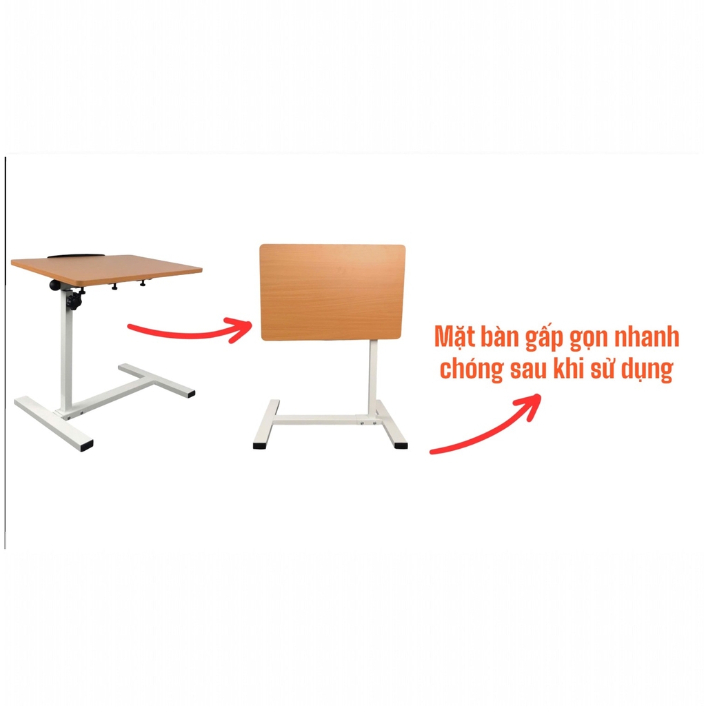 Bàn di động Enter BG106 60x40cm, Bàn nâng hạ đa năng, Bàn gỗ đa chức năng, Bàn gấp gọn thông minh
