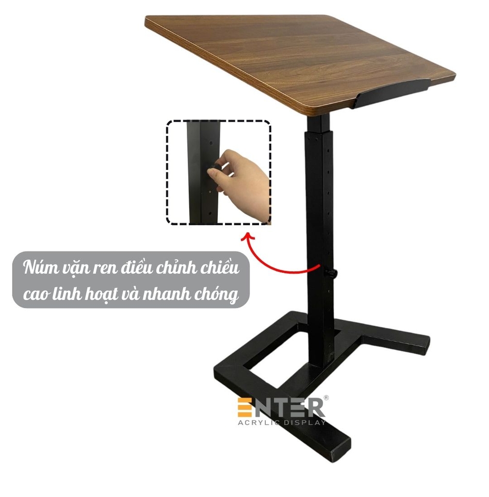 Bàn di động Enter BG107 60x40cm, Bàn nâng hạ đa năng, Bàn gỗ đa chức năng, Bàn gấp gọn thông minh