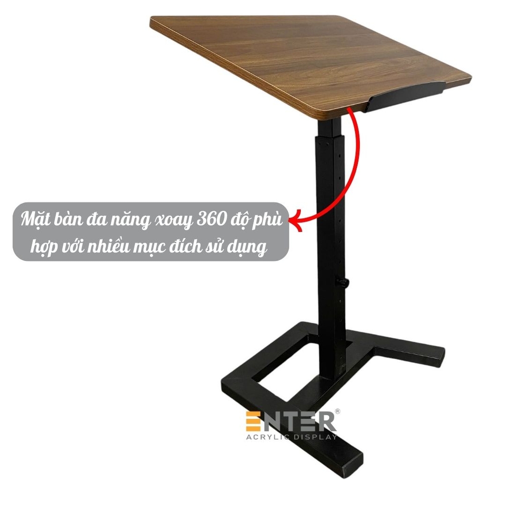 Bàn di động Enter BG107 60x40cm, Bàn nâng hạ đa năng, Bàn gỗ đa chức năng, Bàn gấp gọn thông minh