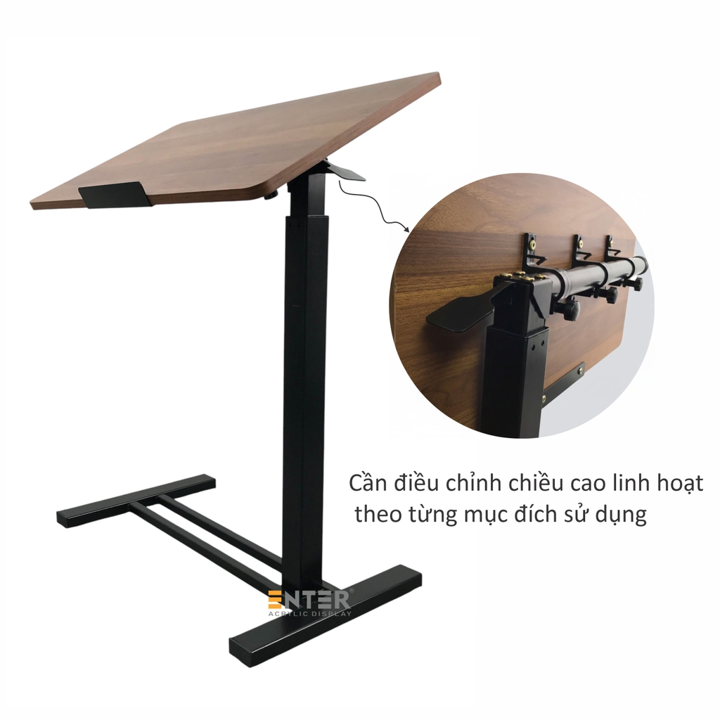 Bàn di động Enter BG110 70x40x71cm, Bàn nâng hạ đa năng, Bàn gỗ đa chức năng