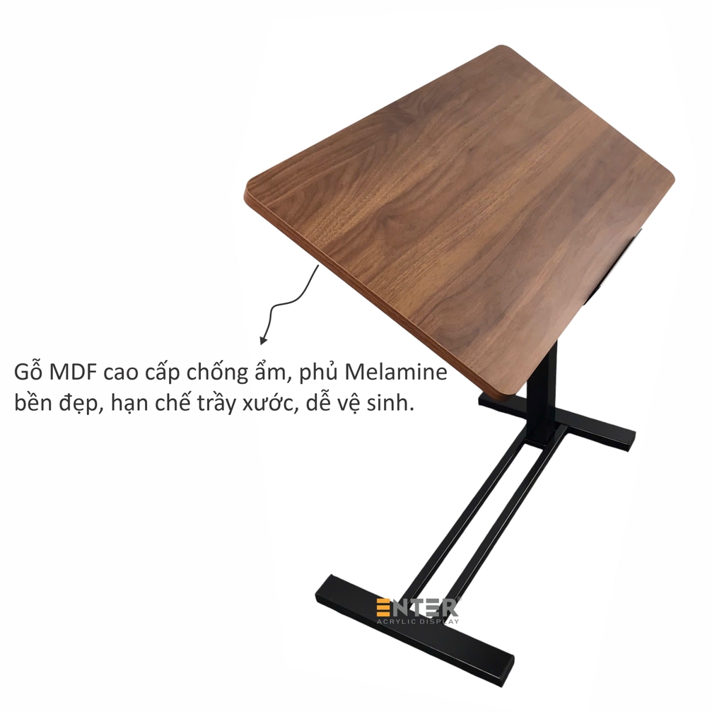 Bàn di động Enter BG110 70x40x71cm, Bàn nâng hạ đa năng, Bàn gỗ đa chức năng