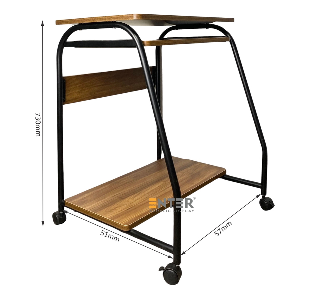 Bàn gỗ di động Enter BG102 60x40x73cm, Bàn máy tính có ngăn kéo để bàn phím, Bàn gỗ đa chức năng