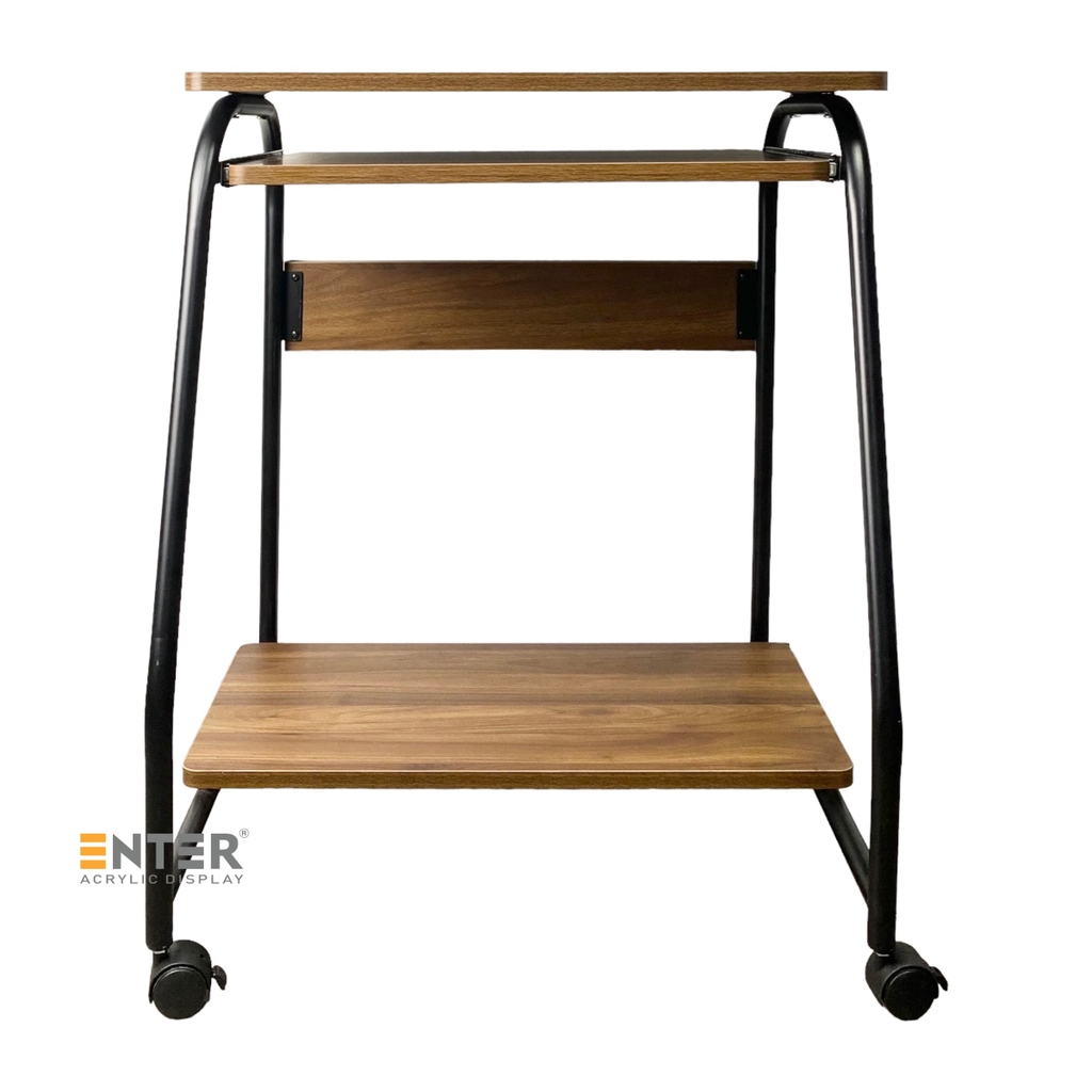 Bàn gỗ di động Enter BG102 60x40x73cm, Bàn máy tính có ngăn kéo để bàn phím, Bàn gỗ đa chức năng