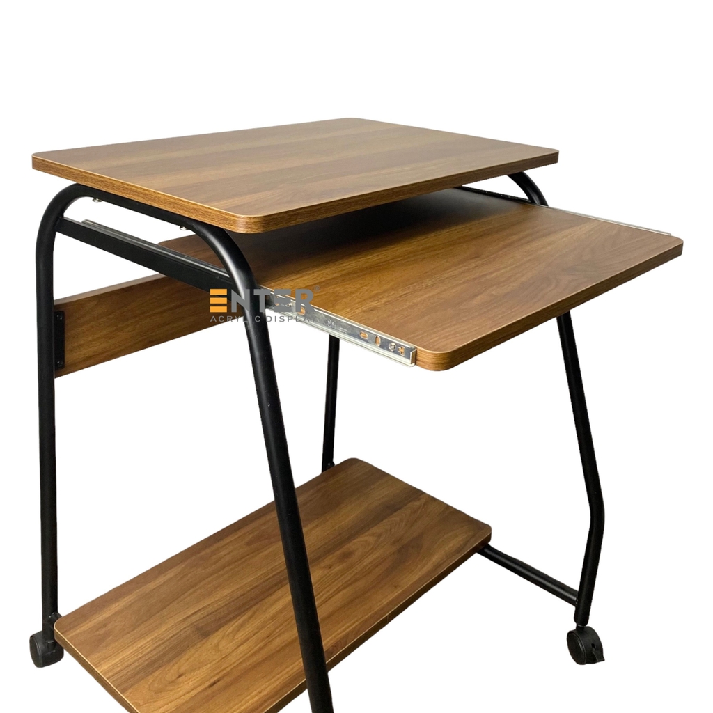 Bàn gỗ di động Enter BG102 60x40x73cm, Bàn máy tính có ngăn kéo để bàn phím, Bàn gỗ đa chức năng