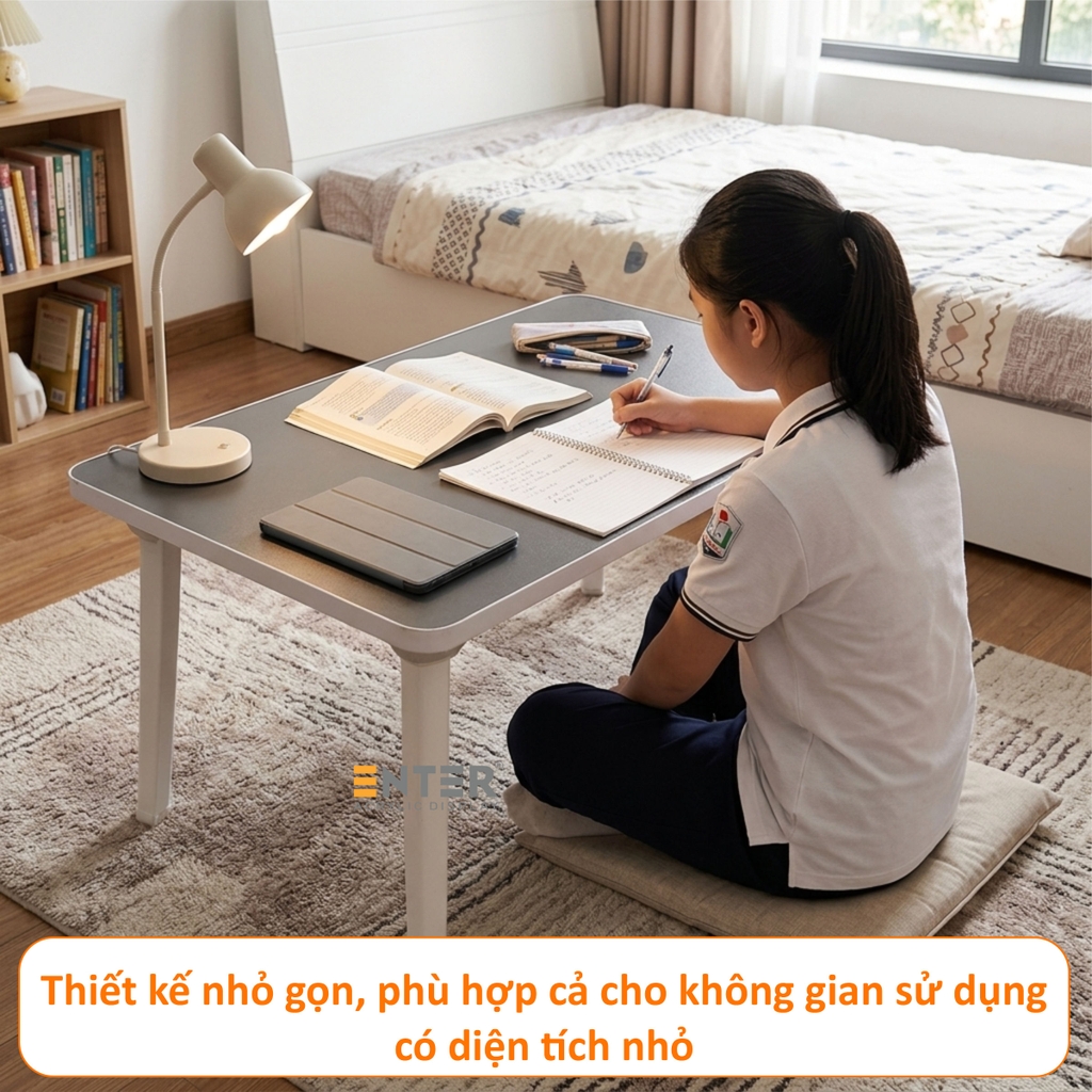Bàn gỗ xếp Enter BG115 60x40x33cm, Bàn gấp gọn, Bàn xếp