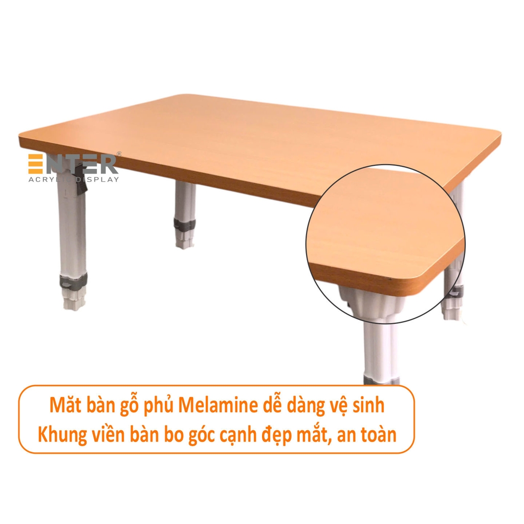 Bàn gỗ xếp Enter BG116 60x40x42cm, Bàn gấp gọn, Bàn xếp