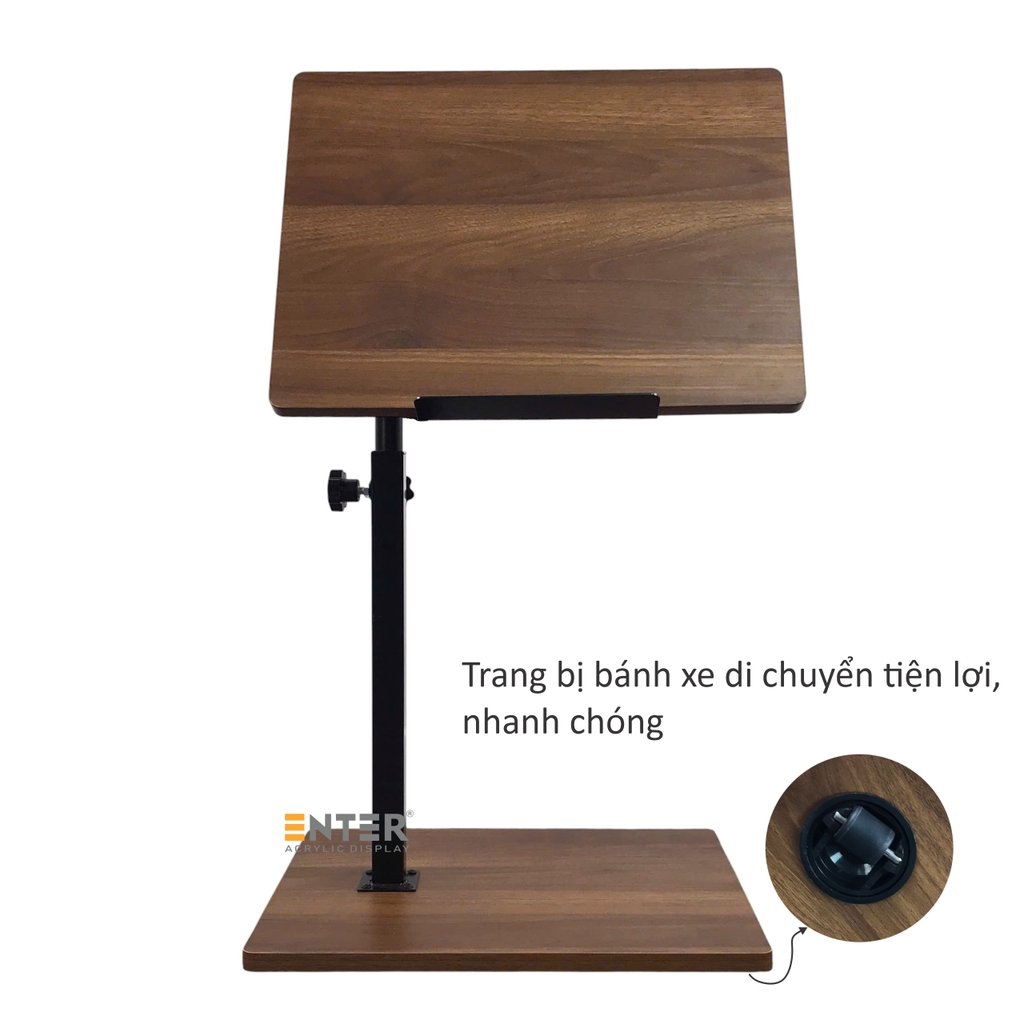 Bàn nâng hạ di động Enter BG112 44x34x66cm, Bàn gỗ đa chức năng, Bàn di động