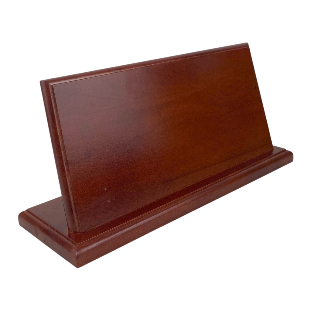 Bảng chức danh đế gỗ ghép DG06 320x100mm thân 300x135mm