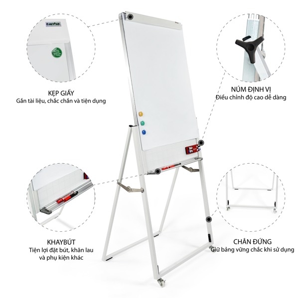 Bảng Flipchart TH PS05H0610T000 / PS05H0912T000 HQ trắng không dòng kẻ