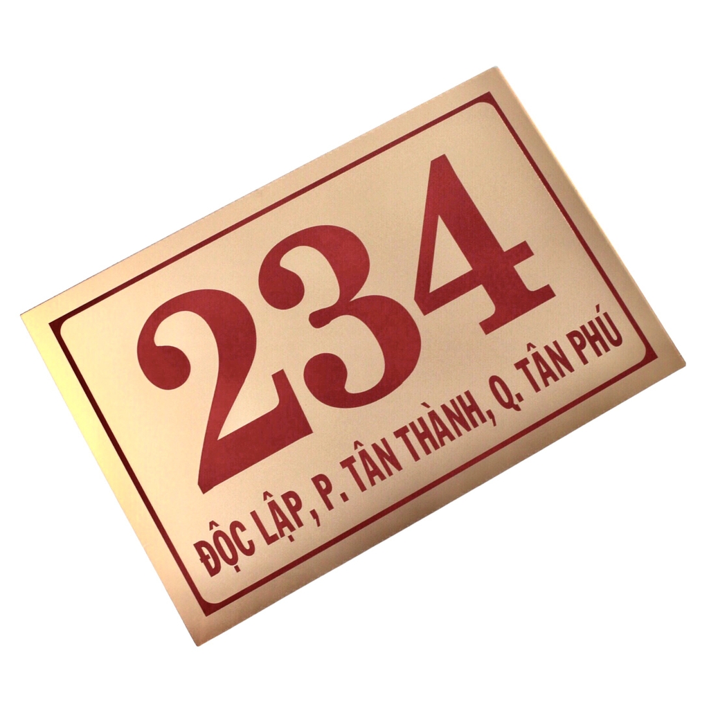 Bảng số nhà mica 30x20cm