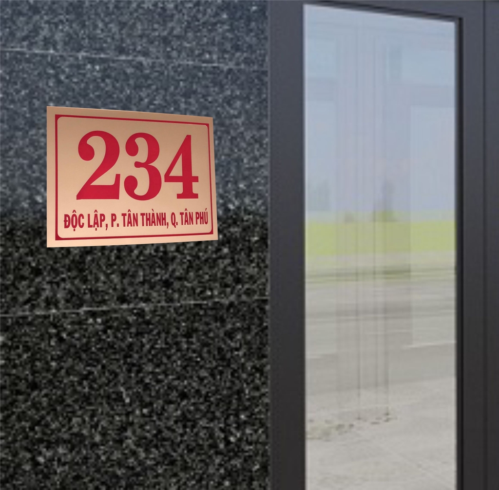 Bảng số nhà mica 30x20cm