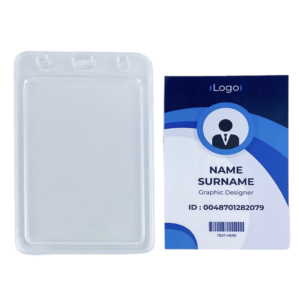 Bao đựng thẻ nhựa trong C-114V 7.4x10.5cm 2 mặt đứng trắng (5)