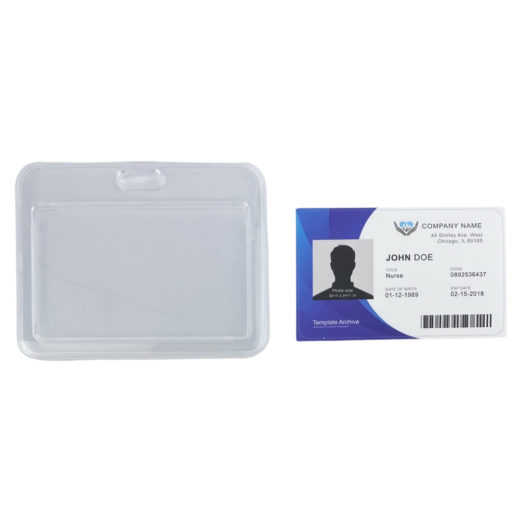 Bao đựng thẻ nhựa trong C-113H 8.5x5.4cm 2 mặt ngang trắng (5)