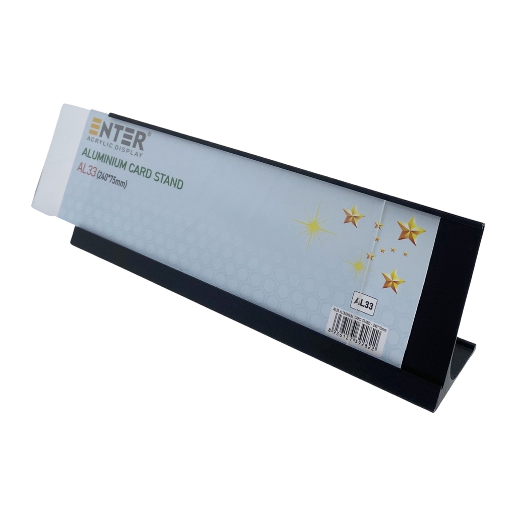 Bảng thông tin để bàn nhôm Enter AL33 240x75mm, Biển chức danh, Bảng tên để bàn, Kệ chức vụ (20)