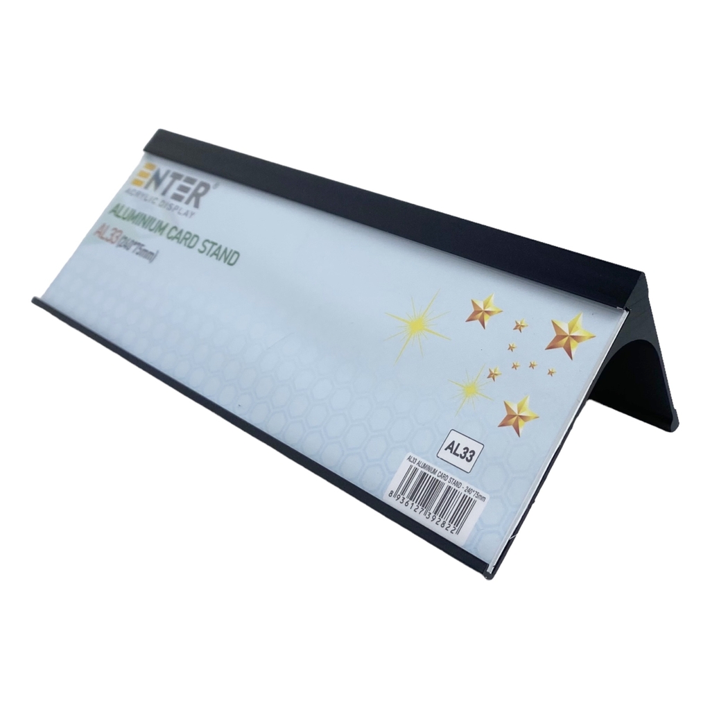 Bảng thông tin để bàn nhôm Enter AL33 240x75mm, Biển chức danh, Bảng tên để bàn, Kệ chức vụ (20)