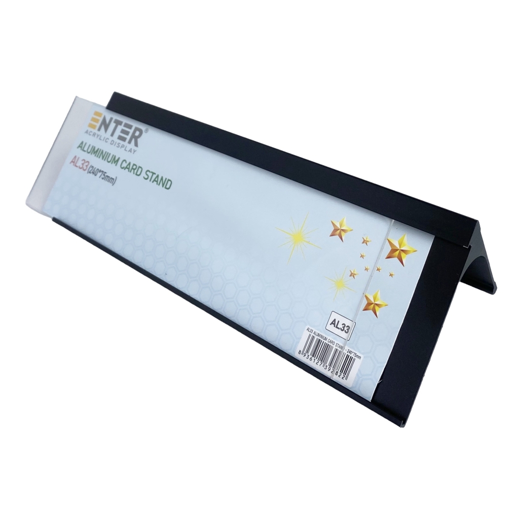 Bảng thông tin để bàn nhôm Enter AL33 240x75mm, Biển chức danh, Bảng tên để bàn, Kệ chức vụ (20)