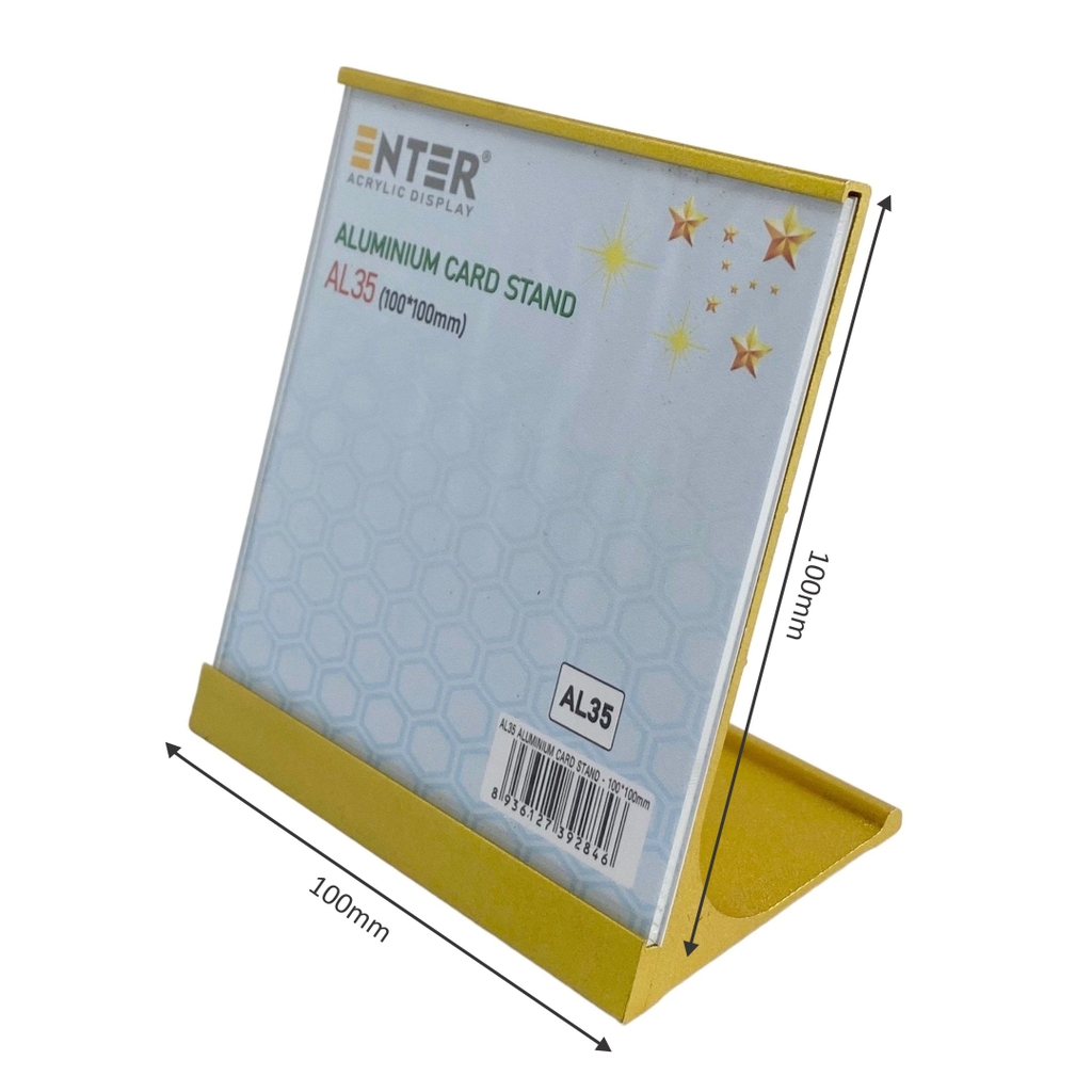 Bảng thông tin để bàn nhôm Enter AL35 100x100mm, Khung thông tin sản phẩm, Khung bảng giá, Kệ trưng bày để bàn (20)