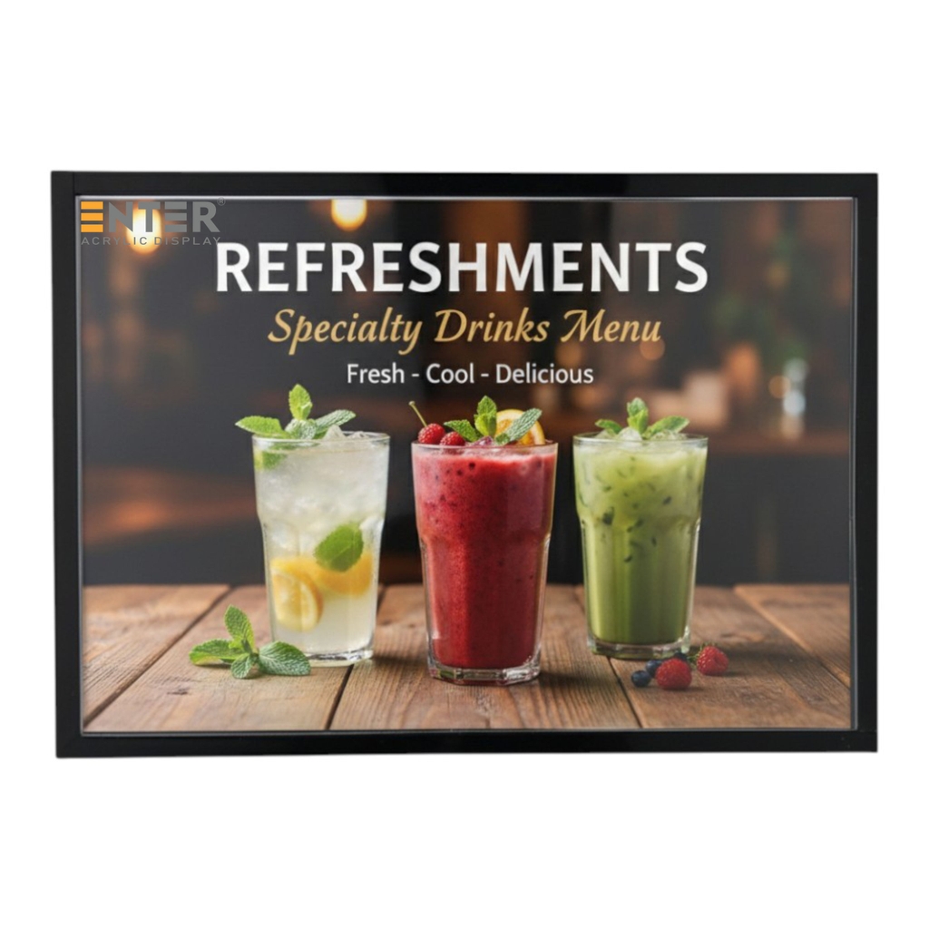 Bảng thông tin mica Enter FR12 150x100mm A6, Khung bảng giá, nhãn giá