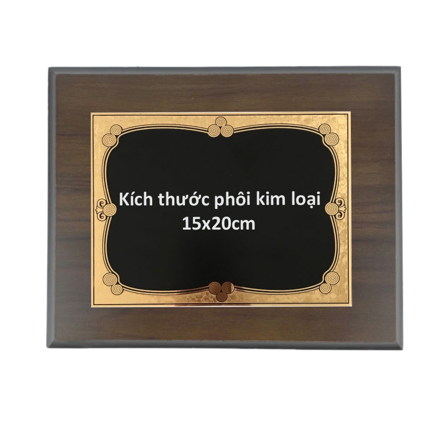 Bảng vinh danh gỗ 20x25cm / 24x31cm màu Cherry