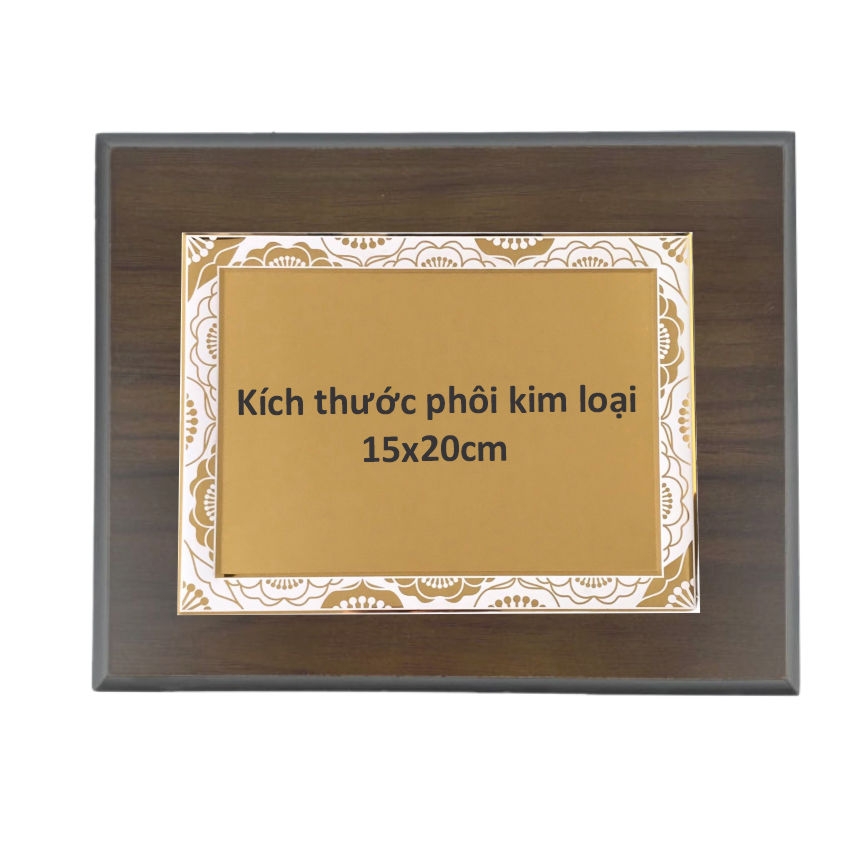 Bảng vinh danh gỗ 20x25cm / 24x31cm màu Cherry