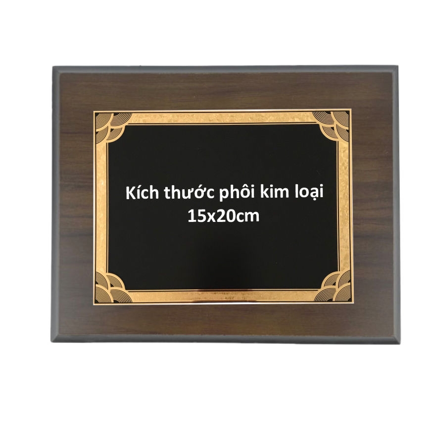 Bảng vinh danh gỗ 20x25cm / 24x31cm màu Cherry