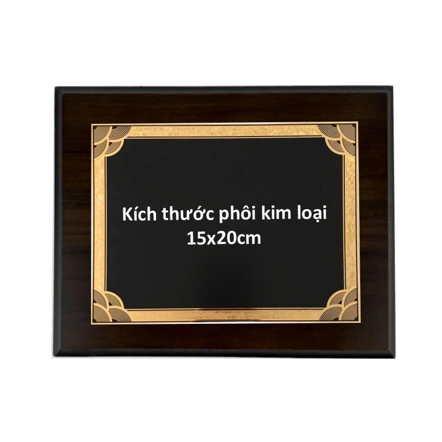 Bảng vinh danh gỗ 20x25cm / 24x31cm màu Cherry