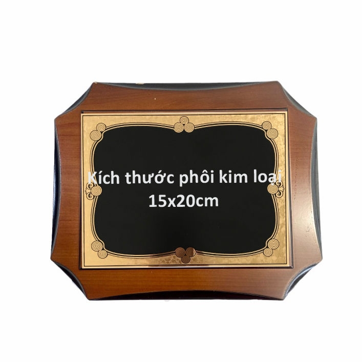 Bảng vinh danh gỗ 22x27cm cao cấp vát góc