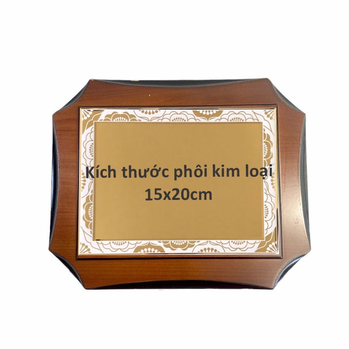 Bảng vinh danh gỗ 22x27cm cao cấp vát góc