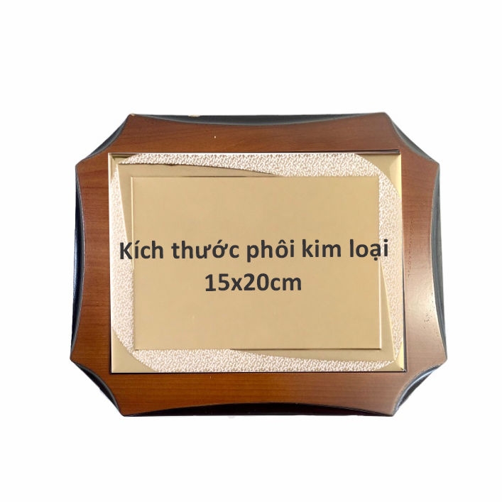 Bảng vinh danh gỗ 22x27cm cao cấp vát góc