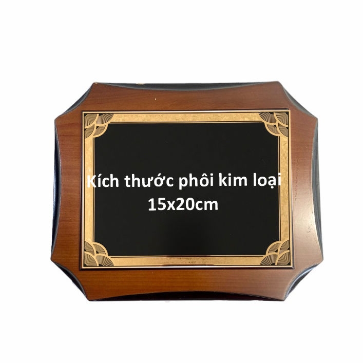 Bảng vinh danh gỗ 22x27cm cao cấp vát góc
