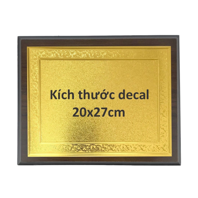 Bảng vinh danh gỗ 20x25cm / 24x31cm màu Cherry