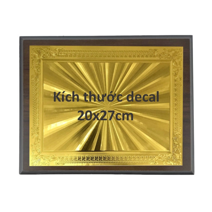 Bảng vinh danh gỗ 20x25cm / 24x31cm màu Cherry