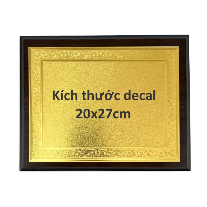 Bảng vinh danh gỗ 20x25cm / 24x31cm màu Cherry