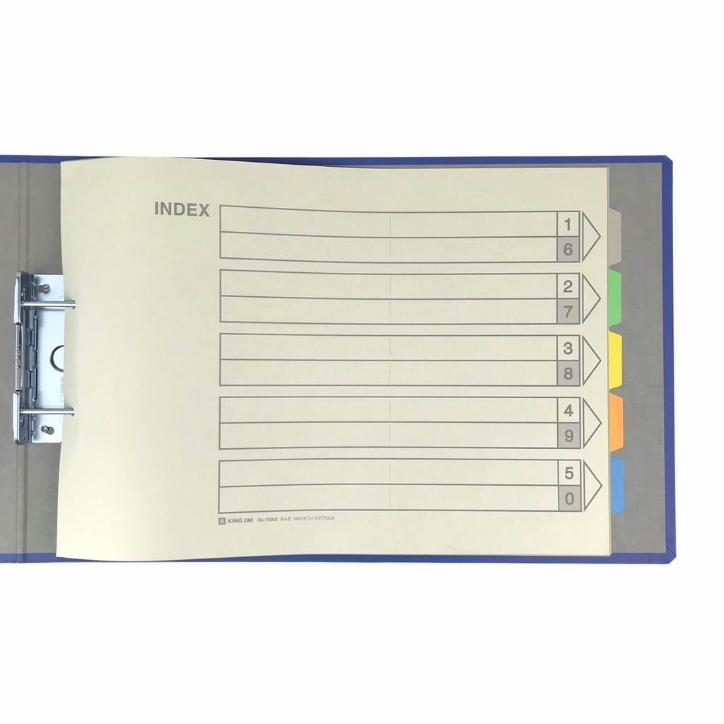 Bìa còng ống 1 mặt si King Jim 1505E 5cm A3 (10)